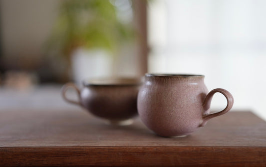 手作粉色咖啡杯 350ml Handmade coffee mug cup